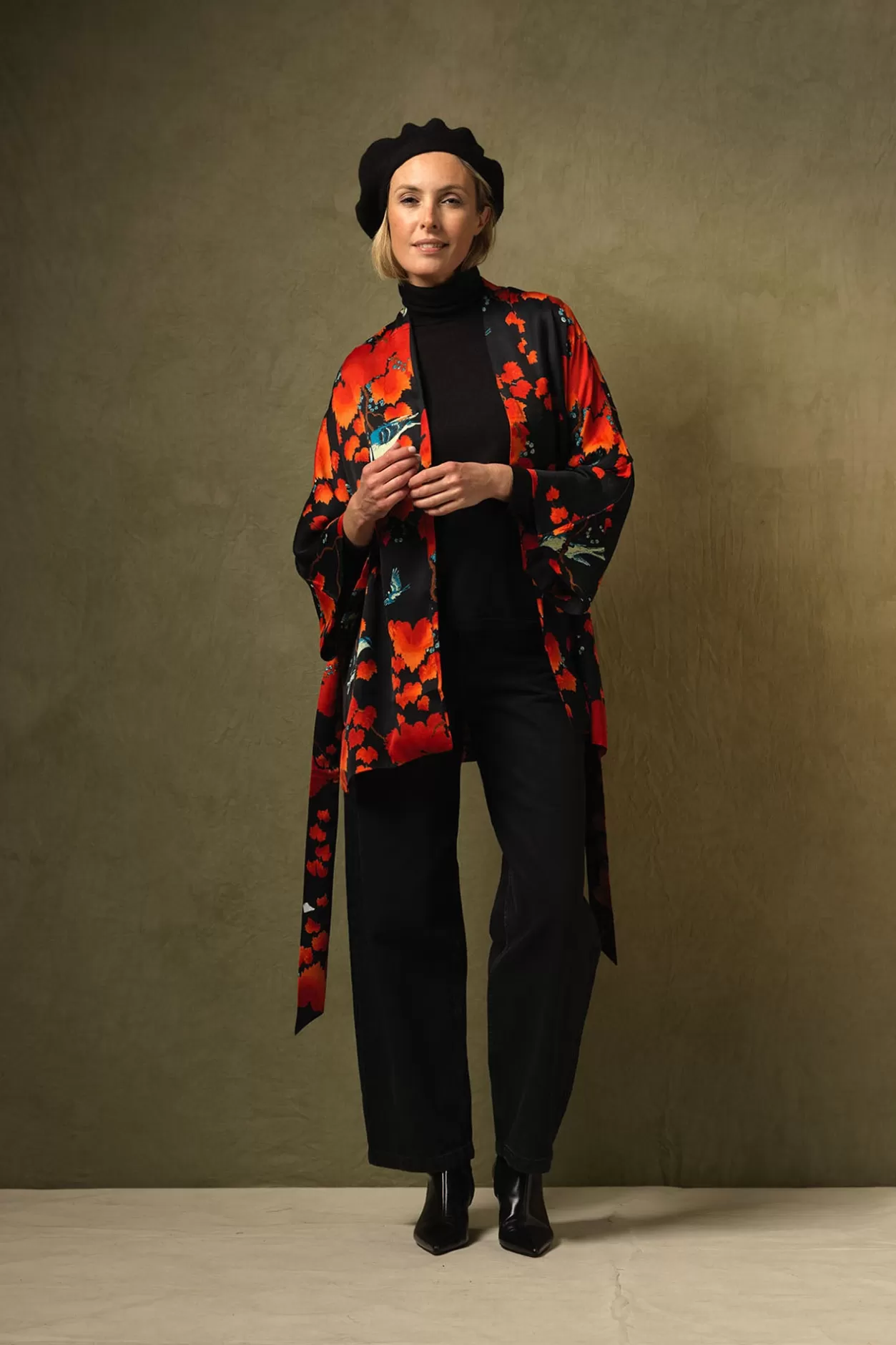 Women One Hundred Stars Acer Black Wrap Jacket