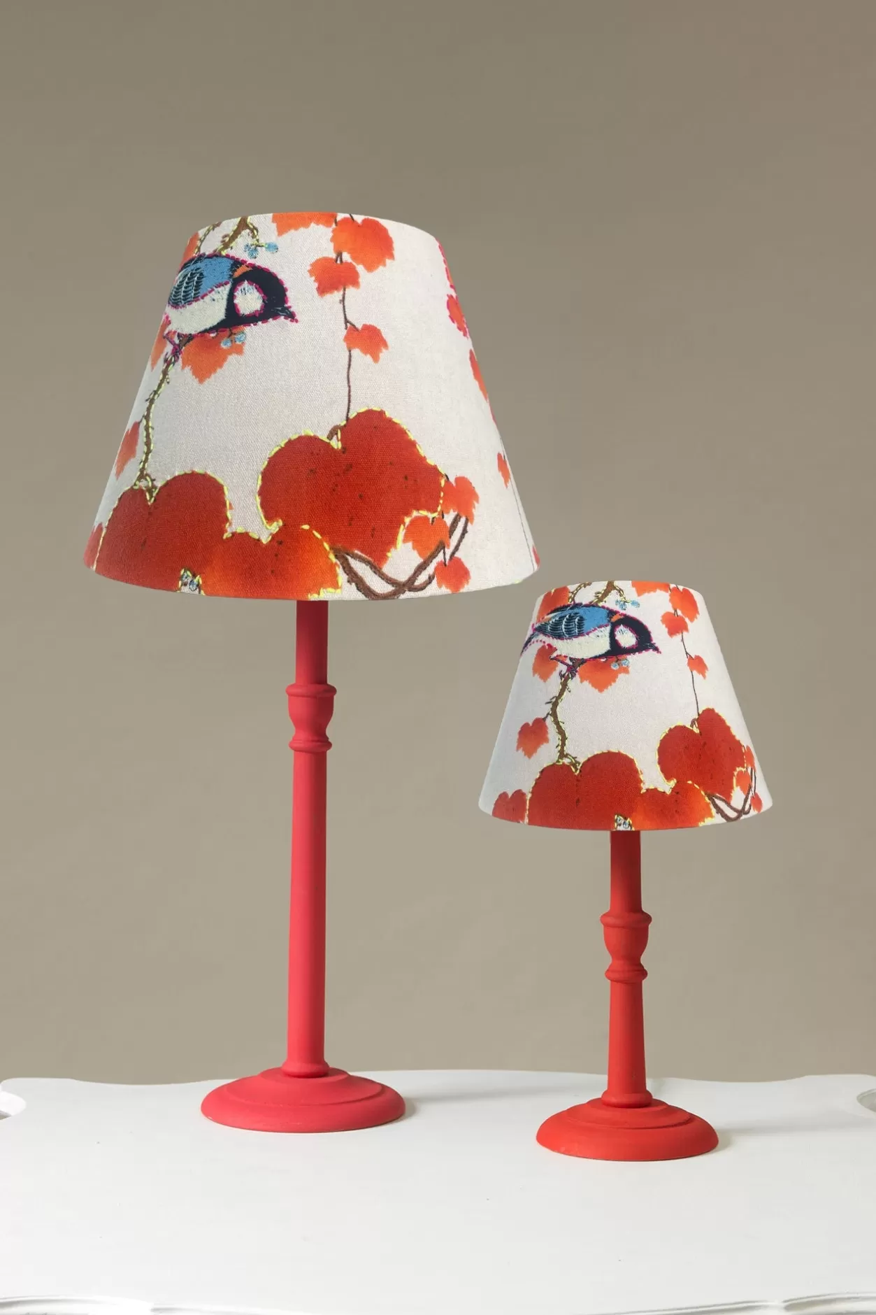 One Hundred Stars Acer Red 14" Tapered Lampshade