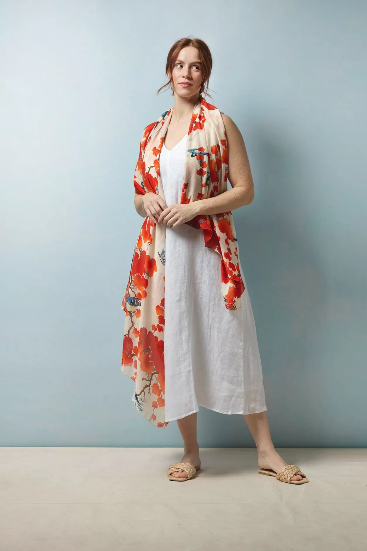 One Hundred Stars Acer Red Scarf