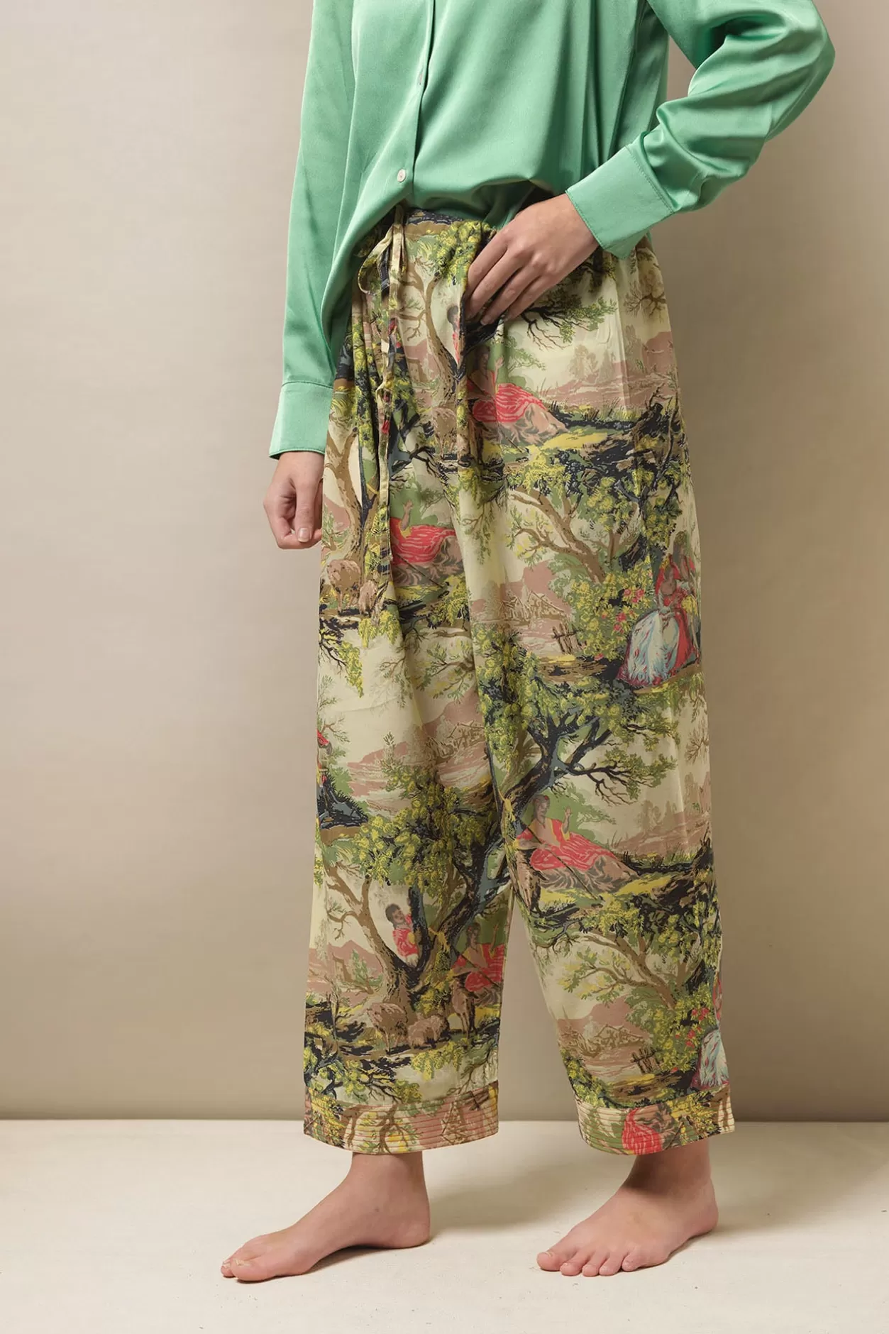 Women One Hundred Stars Country Toile Pants