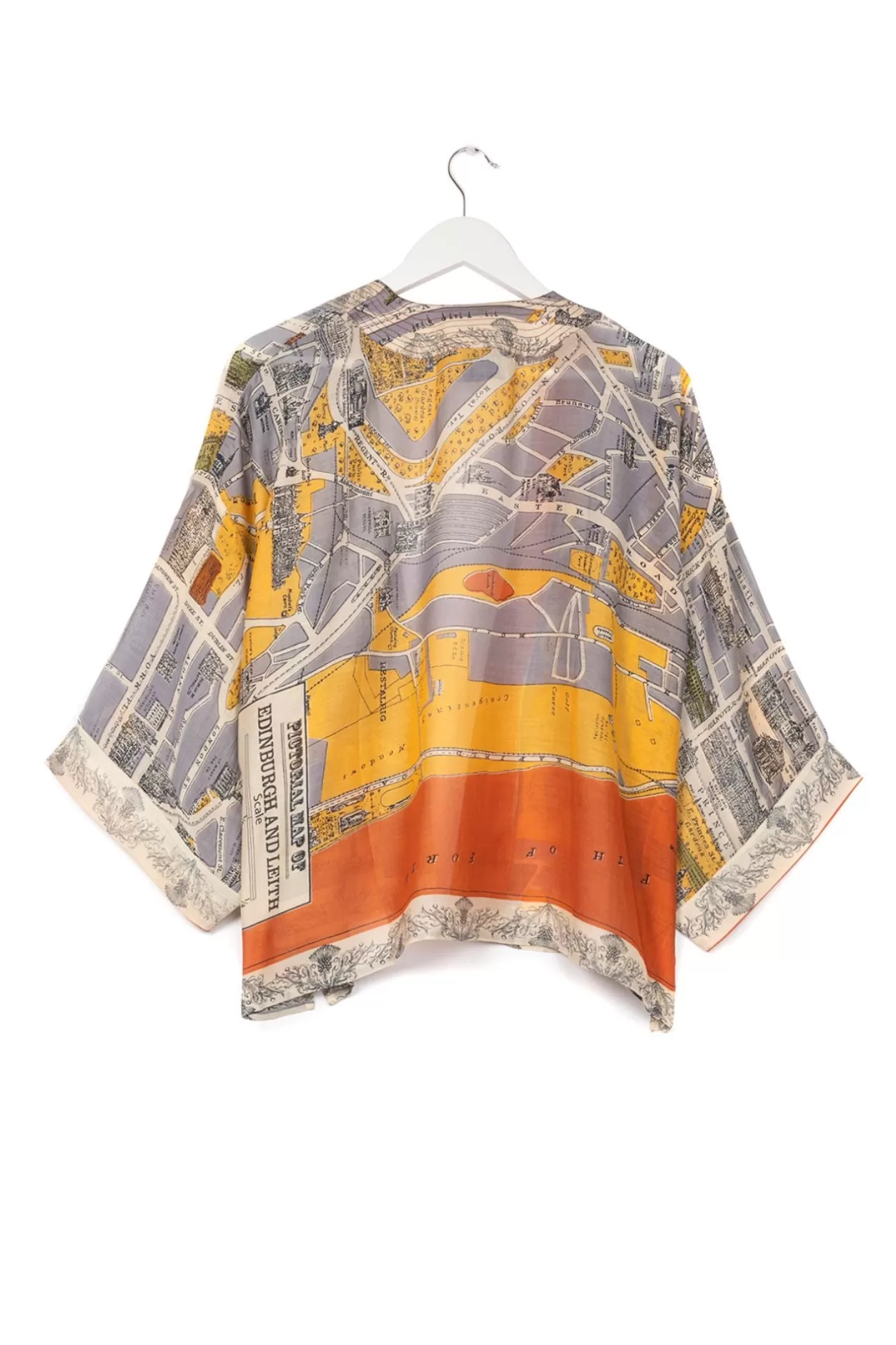 Women One Hundred Stars Edinburgh & Leith Map Kimono