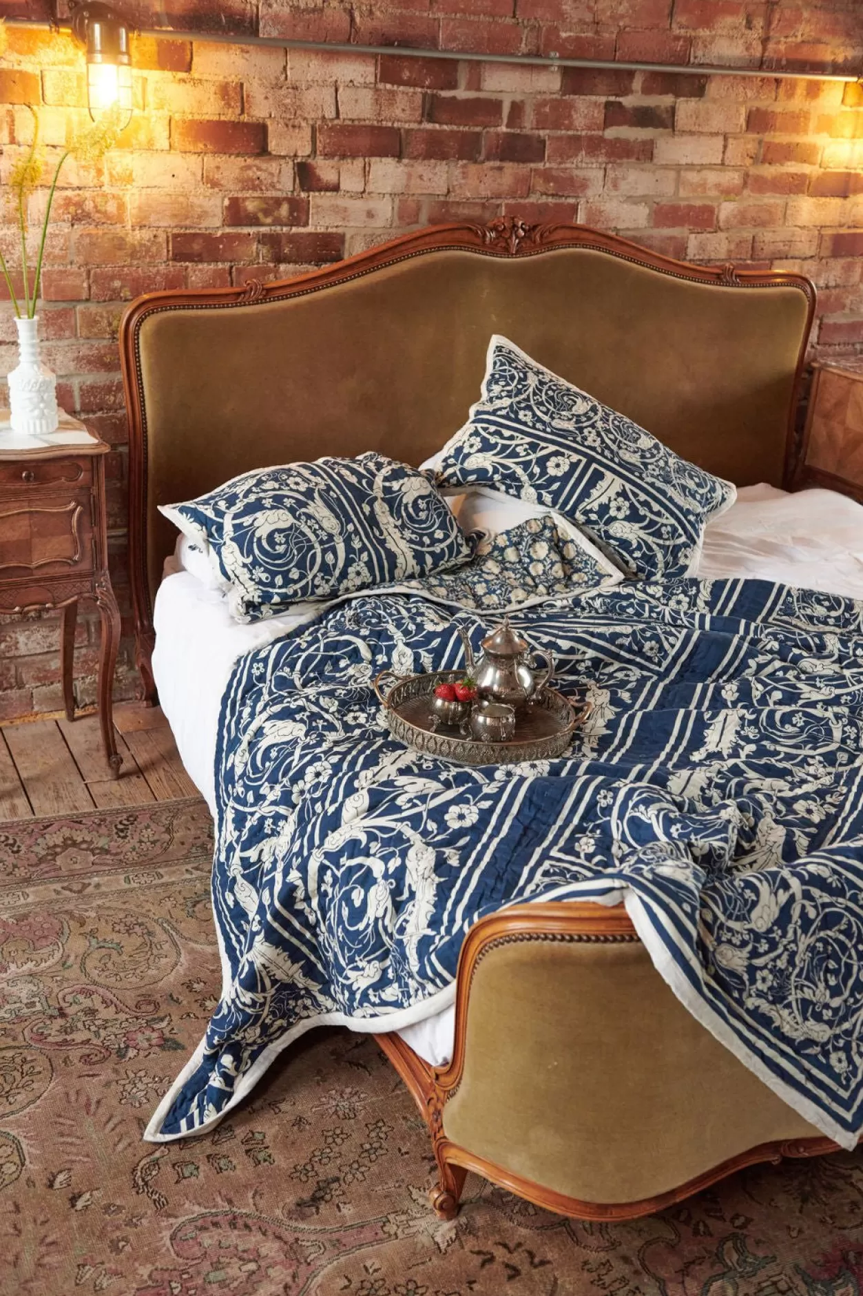 One Hundred Stars Jaipur Blue Pillow Shams