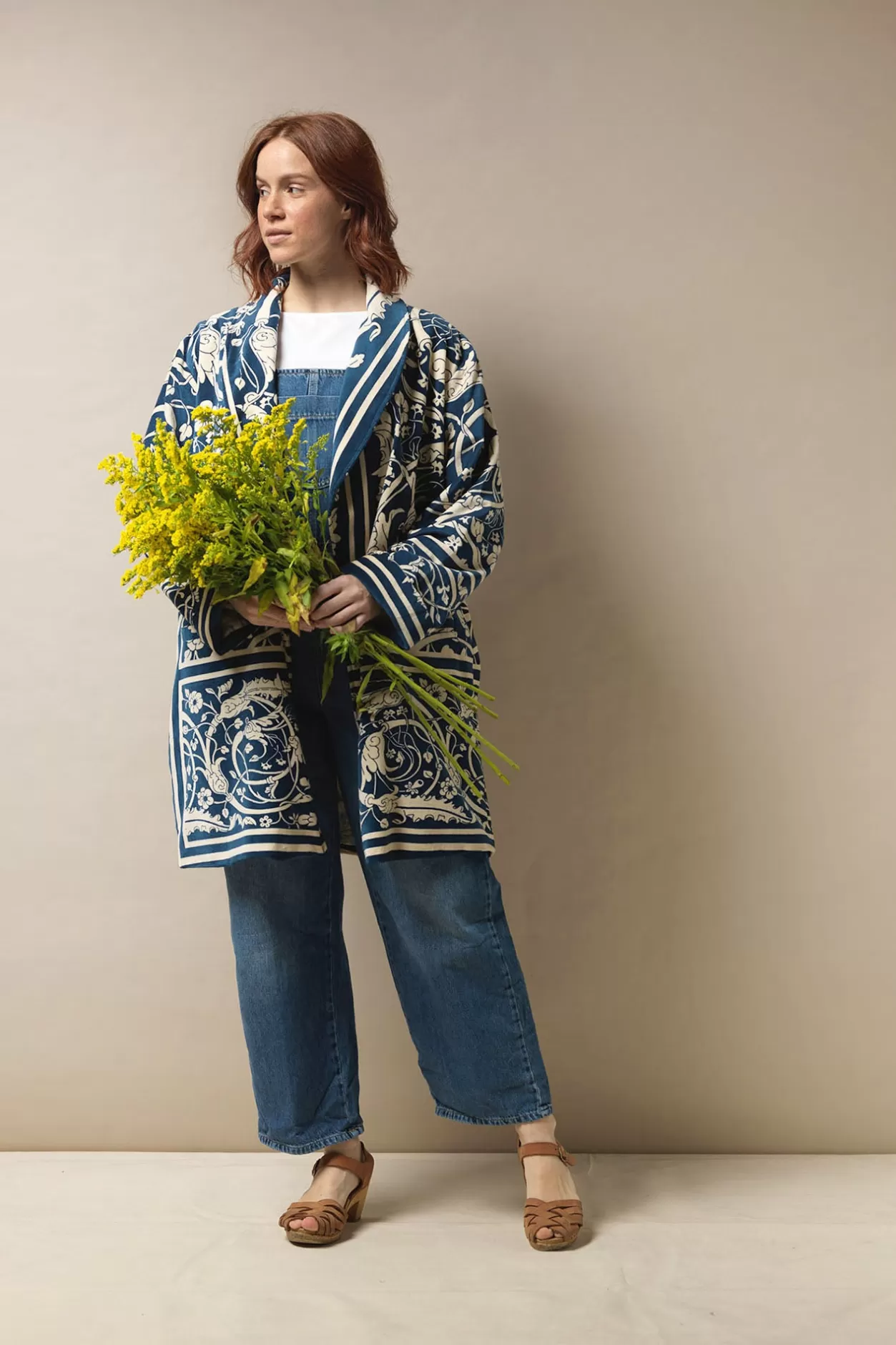 Women One Hundred Stars Jaipur Blue Velvet Boyfriend Jacket