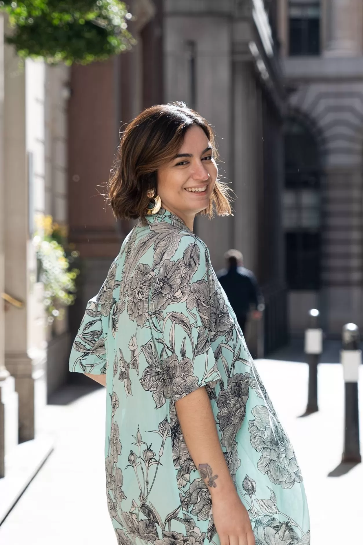 kew_etched_floral_aqua_rachel_dress_2.webp Women One Hundred Stars Kew Etched Floral Aqua Rachel Dress