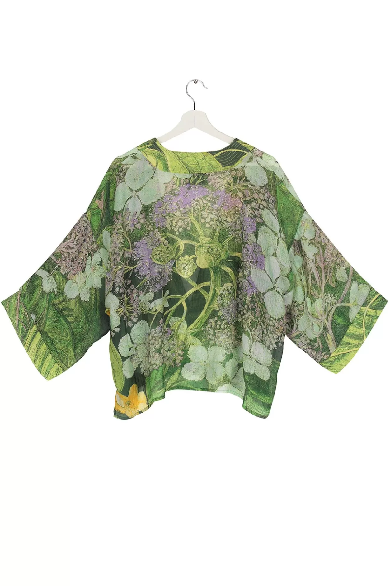 Women One Hundred Stars Kew Hydrangea Lime Green Kimono