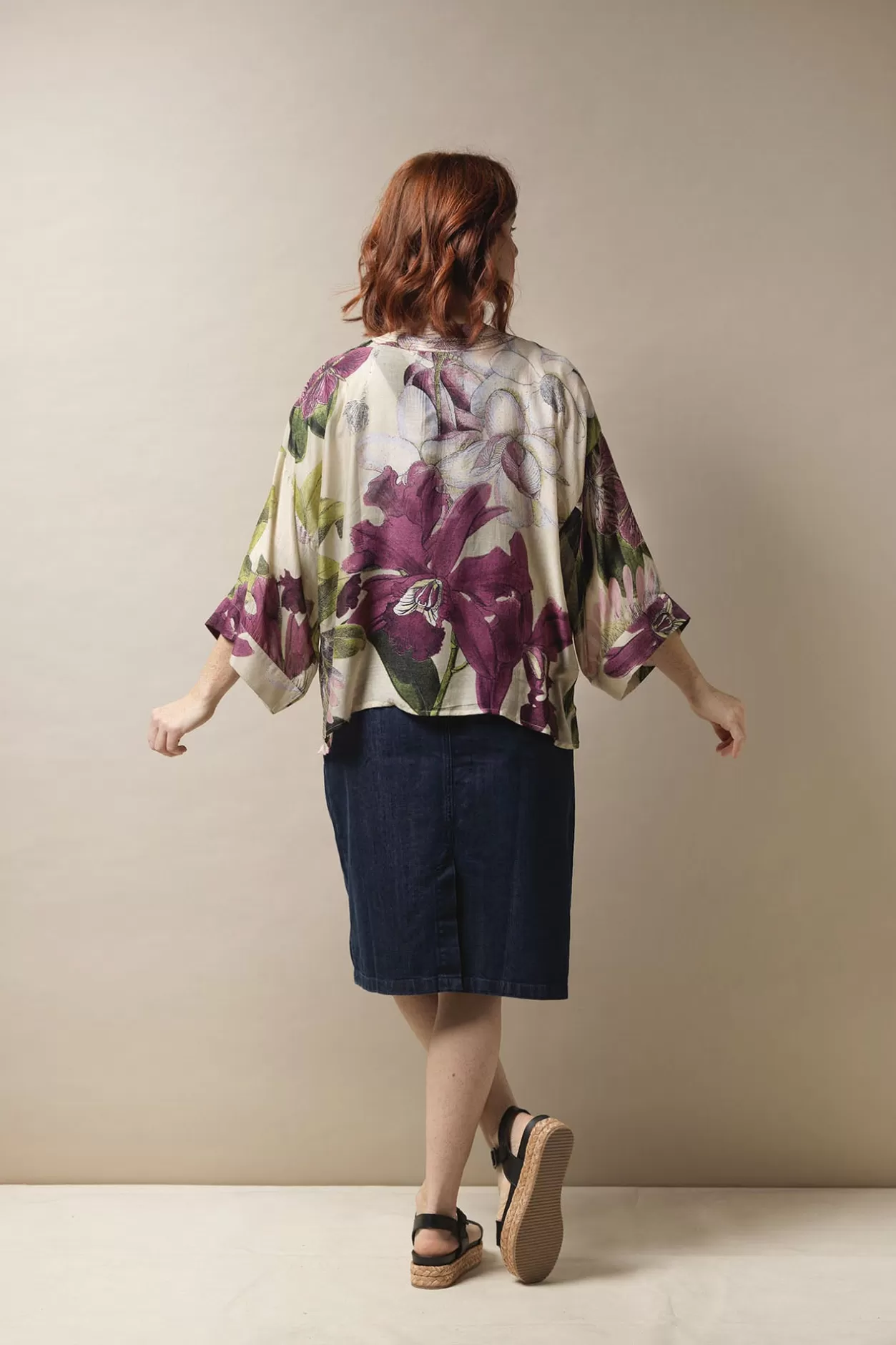 Women One Hundred Stars Kew Protea Stone Kimono