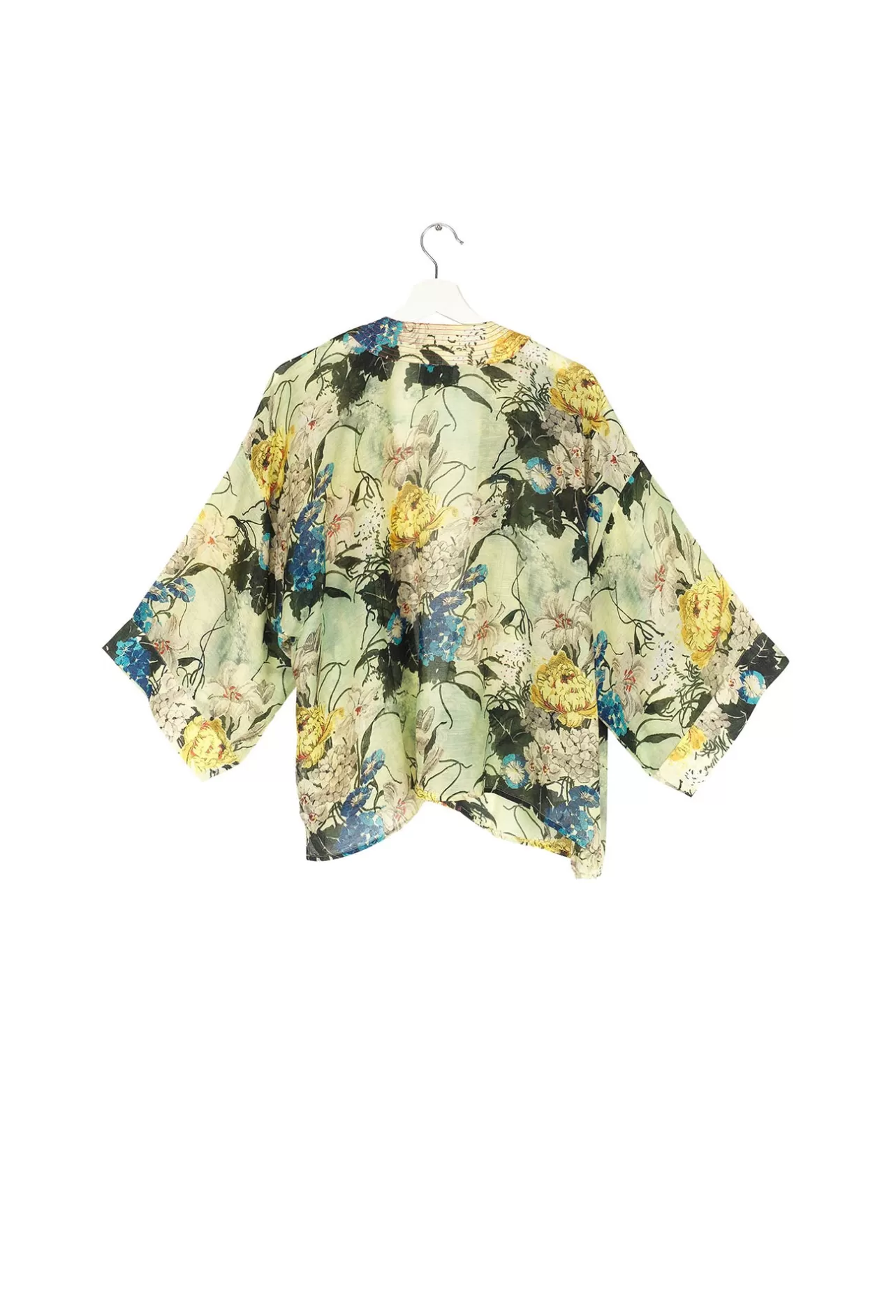 Women One Hundred Stars Lily Verdigris Kimono