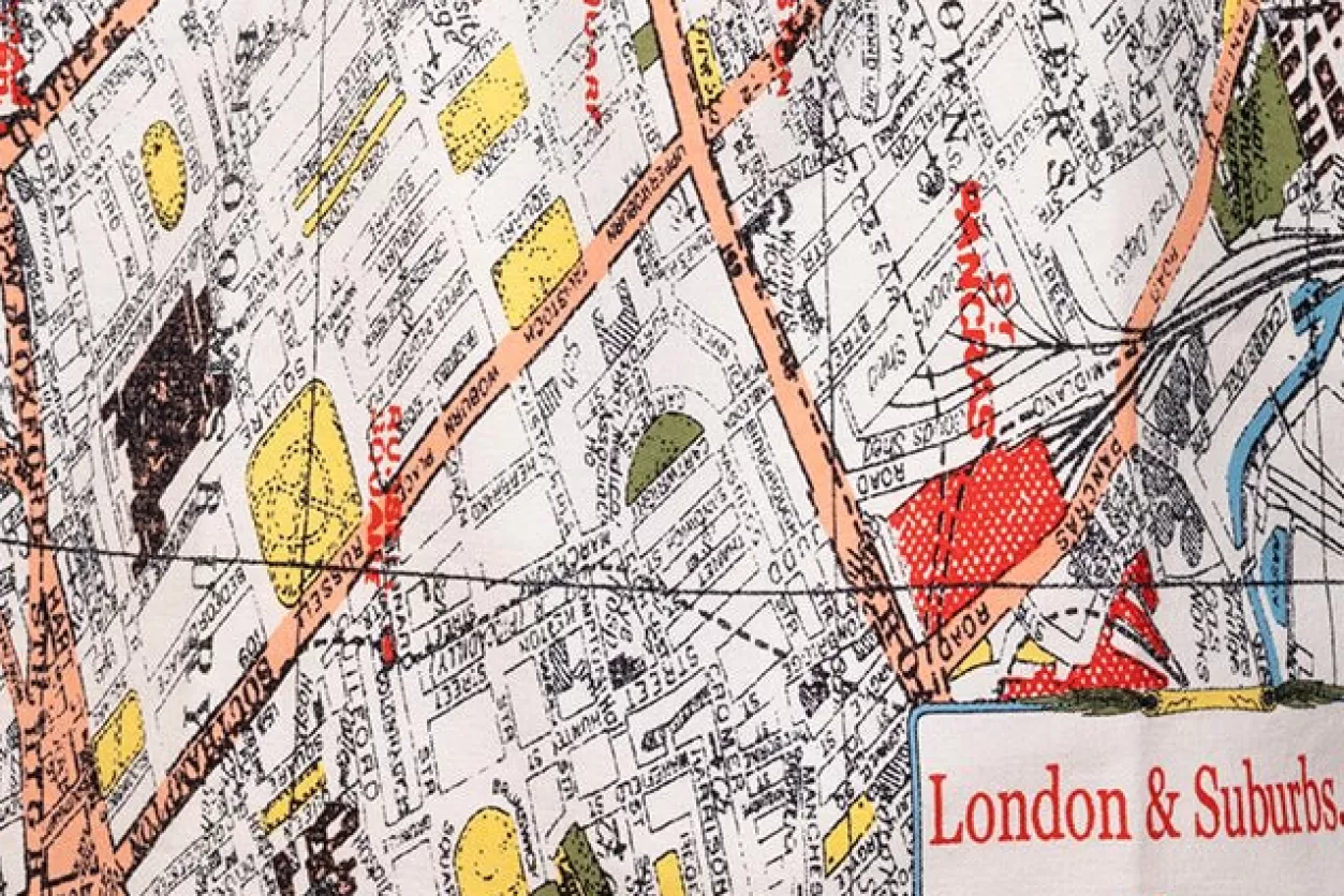 One Hundred Stars London Map Scarf