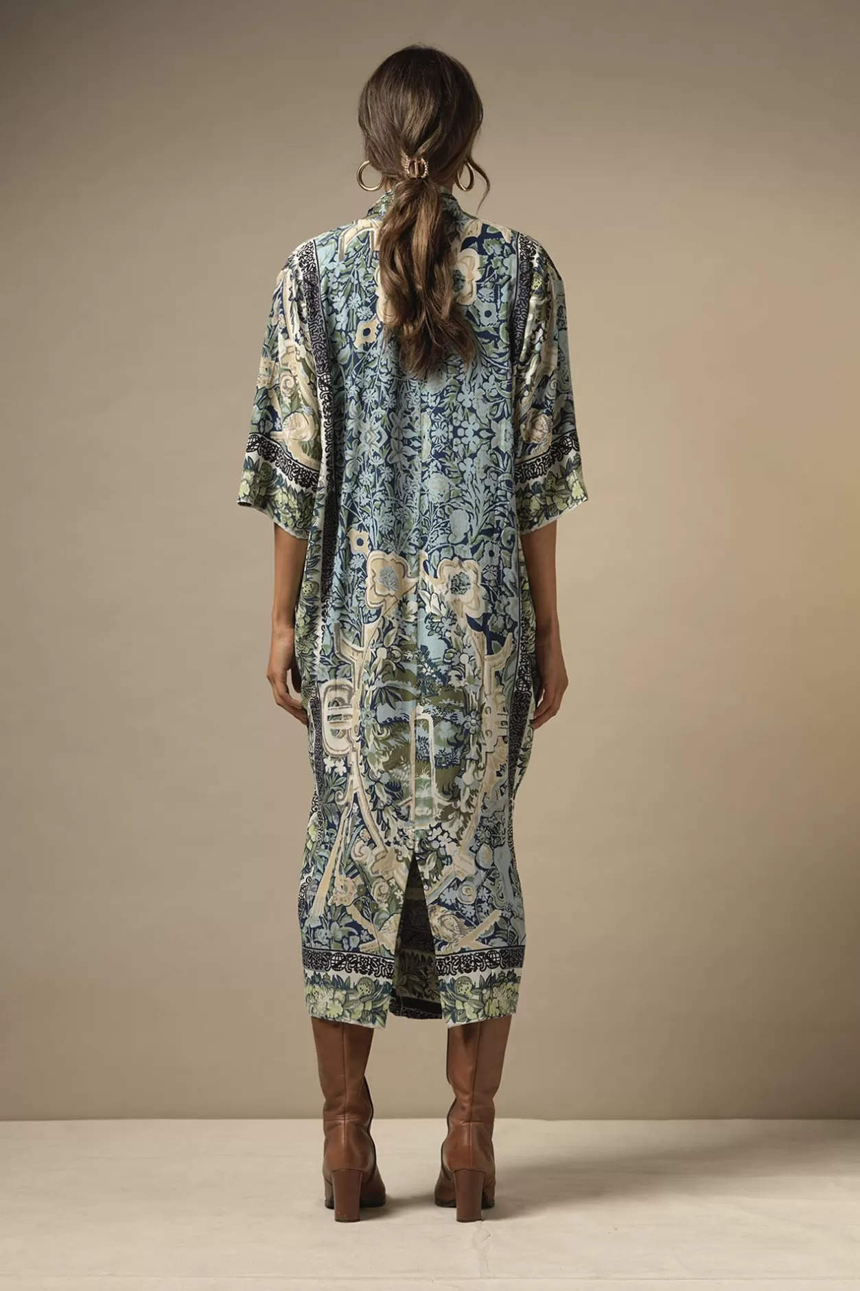 Women One Hundred Stars Tapestry Sea Blue Rachel Dress